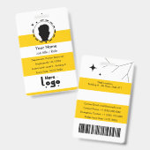 Custom employee ID バッジ (正面＆裏面)