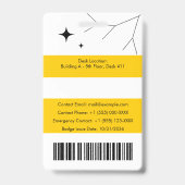 Custom employee ID バッジ (裏面)