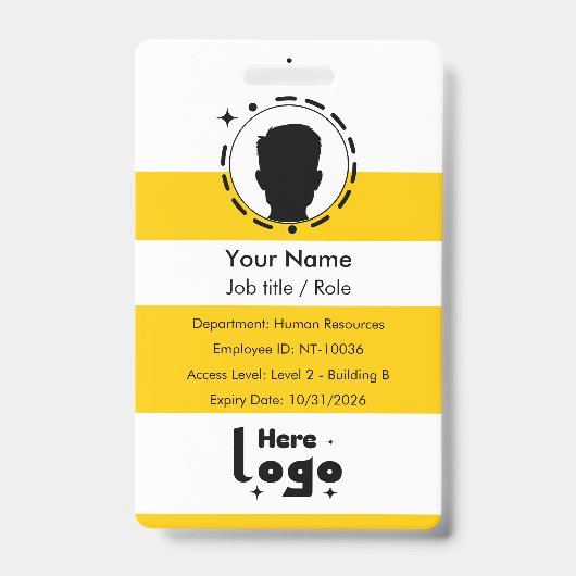 Custom employee ID バッジ (正面)