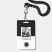 Custom Employee ID Badge バッジ (正面（ネックストラップ付）)