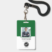 Custom Employee ID Badge バッジ (正面（ネックストラップ付）)