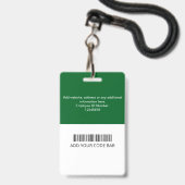 Custom Employee ID Badge バッジ (裏面（ネックストラップ付）)