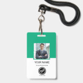 Custom Employee ID Badge バッジ (正面（ネックストラップ付）)