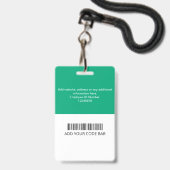 Custom Employee ID Badge バッジ (裏面（ネックストラップ付）)