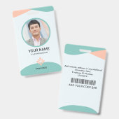 Custom Employee ID Badge バッジ (正面＆裏面)