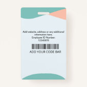 Custom Employee ID Badge バッジ (裏面)