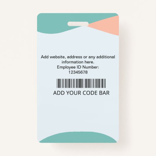 Custom Employee ID Badge バッジ (裏面)