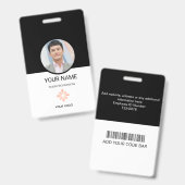 Custom Employee ID Badge バッジ (正面＆裏面)