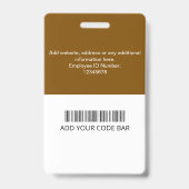 Custom Employee ID Badge バッジ (裏面)