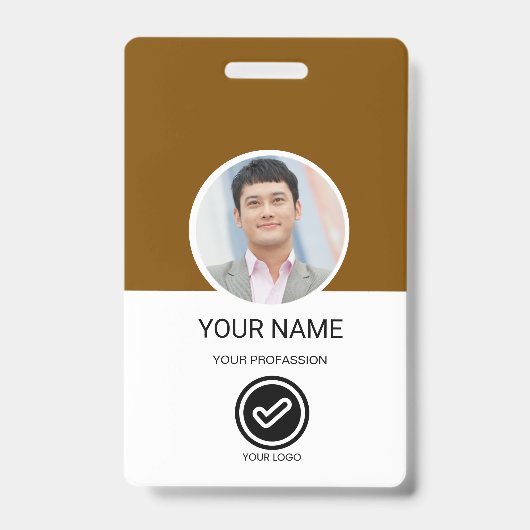 Custom Employee ID Badge バッジ (正面)