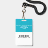 Custom Employee ID Badge バッジ (裏面（ネックストラップ付）)