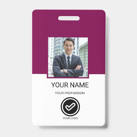 Custom Employee ID Badge バッジ (正面)