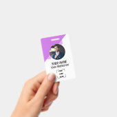 Custom Employee ID Badge with Photo バッジ (Handheld)