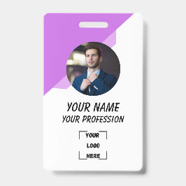Custom Employee ID Badge with Photo バッジ