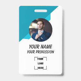 Custom Employee ID Badge with Photo バッジ
