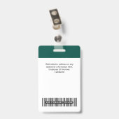 Custom Employee Name Business Logo Qr Code バッジ (裏面 (クリップ付))