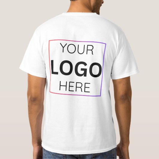 Custom Employee Name Logo| Personalized Staff  Tシャツ (裏面)
