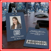 Custom Employee Photo, Barcode, Logo, Name Badge バッジ