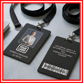 Custom Employee Photo, Barcode, Logo, Name Badge バッジ