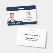 Custom Employee Photo ID Badge バッジ (正面＆裏面)