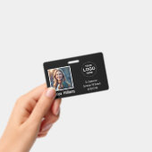 Custom Employee Photo ID Badge with Logo & Barcode バッジ (手持ち)