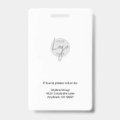 Custom Employee Photo ID Name バッジ (裏面)