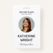 Custom Employee Photo ID Name バッジ (正面)