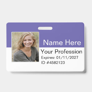 Custom Employee Photo Logo Bar Code Name Badge ID バッジ