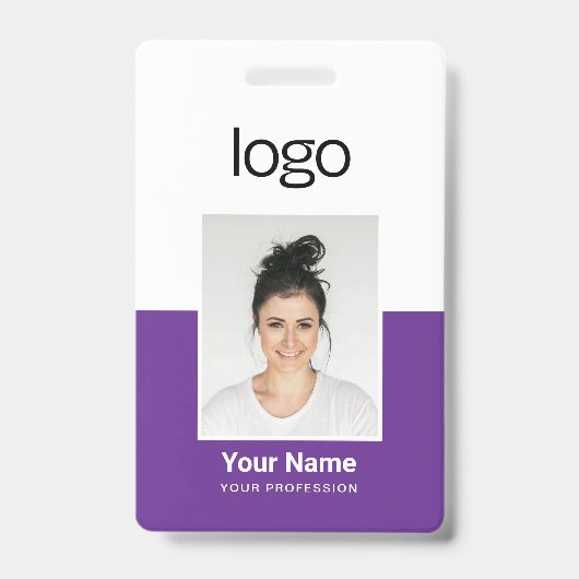 Custom Employee Photo Name Tag Badges バッジ (表面)