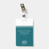 Custom Employee, Photo, Name, Title, Logo, Barcode バッジ (裏面 （クリップ付）)