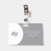 Custom Employee, Photo, Name, Title, Logo, Barcode バッジ (裏面 （クリップ付）)