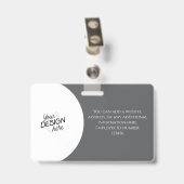 Custom Employee, Photo, Name, Title, Logo, Barcode バッジ (裏面 （クリップ付）)