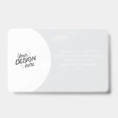 Custom Employee, Photo, Name, Title, Logo, Barcode バッジ (裏面)