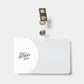 Custom Employee, Photo, Name, Title, Logo, Barcode バッジ (裏面 （クリップ付）)