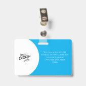 Custom Employee, Photo, Name, Title, Logo, Barcode バッジ (裏面 （クリップ付）)