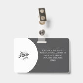 Custom Employee, Photo, Name, Title, Logo, Barcode バッジ (裏面 （クリップ付）)