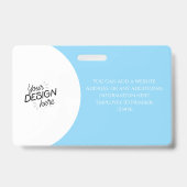 Custom Employee, Photo, Name, Title, Logo, Barcode バッジ (裏面)