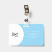 Custom Employee, Photo, Name, Title, Logo, Barcode バッジ (裏面 （クリップ付）)