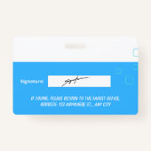 Custom Employee Photo, Signature, Logo, Name Badge バッジ (裏面)