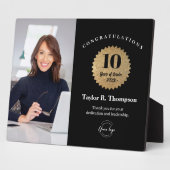 Custom Employee Recognition Photo 10 Year service フォトプラーク (側面)
