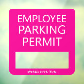 Custom Employee Resident Parking Permit Business ウィンドウサイン (シート3)