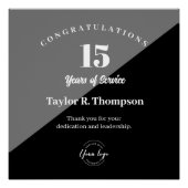 Custom Employee years of service recognition logo ポスター (正面)