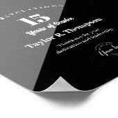 Custom Employee years of service recognition logo ポスター (角)