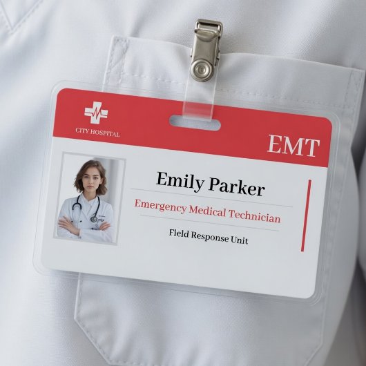 Custom EMT ID Badge Template | Emergency Medical  バッジ
