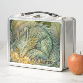 Custom Enchanted Emerald Forest Dragon メタルランチボックス (インサイチュ)