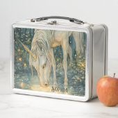 Custom Enchanted Emerald Forest Unicorn  メタルランチボックス (インサイチュ)