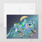 Custom Enchanted Horse Ride Postcard ポストカード (正面/裏面)