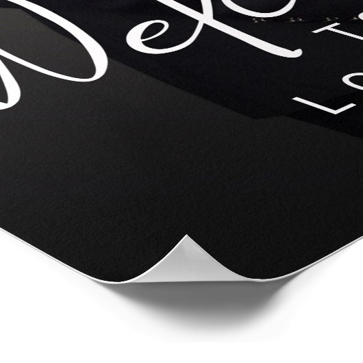 Custom Engagement Photo Welcome Sign ポスター (角)