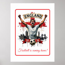 Custom England National Football Team Celebration ポスター
