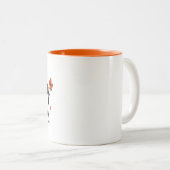 Custom Enjoy Today Motivational Quote ORANGE  ツートーンマグカップ (正面右)